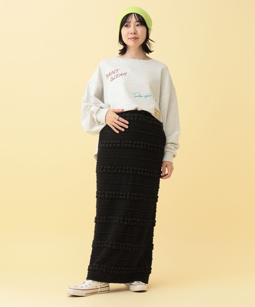 LEPSIM（レプシィム）の「【産前・産後対応】マタニティ／ジャガードナロースカート　634005（マタニティウェア/グッズ・レディース・ブラック/アイボリー・FREE）」の12枚目の写真