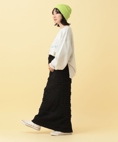 LEPSIM（レプシィム）の「【産前・産後対応】マタニティ／ジャガードナロースカート　634005（マタニティウェア/グッズ・レディース・ブラック/アイボリー・FREE）」の14枚目の写真