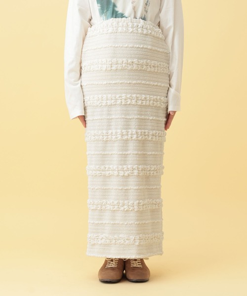 LEPSIM（レプシィム）の「【産前・産後対応】マタニティ／ジャガードナロースカート　634005（マタニティウェア/グッズ・レディース・ブラック/アイボリー・FREE）」の15枚目の写真