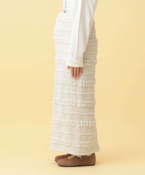 LEPSIM（レプシィム）の「【産前・産後対応】マタニティ／ジャガードナロースカート　634005（マタニティウェア/グッズ・レディース・ブラック/アイボリー・FREE）」の17枚目の写真