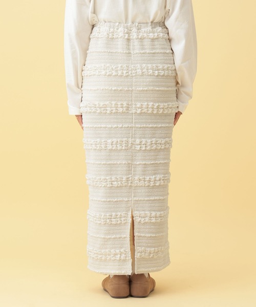 LEPSIM（レプシィム）の「【産前・産後対応】マタニティ／ジャガードナロースカート　634005（マタニティウェア/グッズ・レディース・ブラック/アイボリー・FREE）」の18枚目の写真
