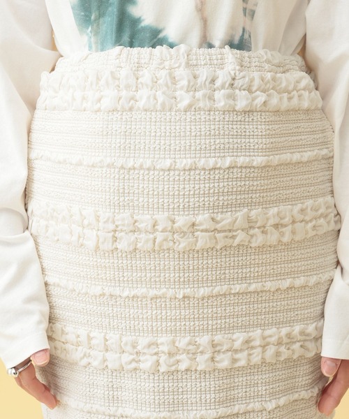 LEPSIM（レプシィム）の「【産前・産後対応】マタニティ／ジャガードナロースカート　634005（マタニティウェア/グッズ・レディース・ブラック/アイボリー・FREE）」の19枚目の写真