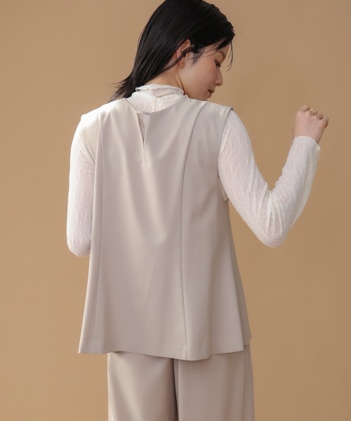 Bou Jeloud(ブージュルード)の「【はあちゅう*Bou Jeloud】2WAYフェイスベスト(ベスト・レディース・ベージュ/ネイビー・38/40)」の21枚目の写真