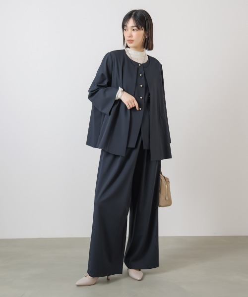 Bou Jeloud(ブージュルード)の「【はあちゅう*Bou Jeloud】2WAYフェイスベスト(ベスト・レディース・ベージュ/ネイビー・38/40)」の7枚目の写真