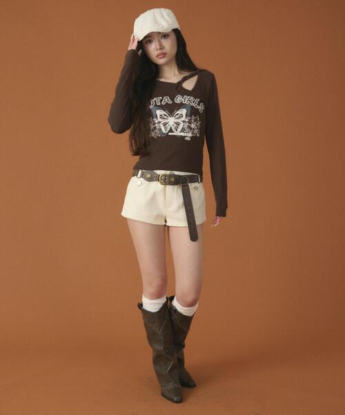 dispark（ディスパーク）の「DISPARK/【26年春夏新作】コーデュロイマイクロショートパンツ（その他パンツ・レディース・アイボリー/ブラック・SMALL/MEDIUM）」の3枚目の写真