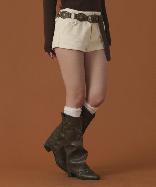 dispark（ディスパーク）の「DISPARK/【26年春夏新作】コーデュロイマイクロショートパンツ（その他パンツ・レディース・アイボリー/ブラック・SMALL/MEDIUM）」の7枚目の写真