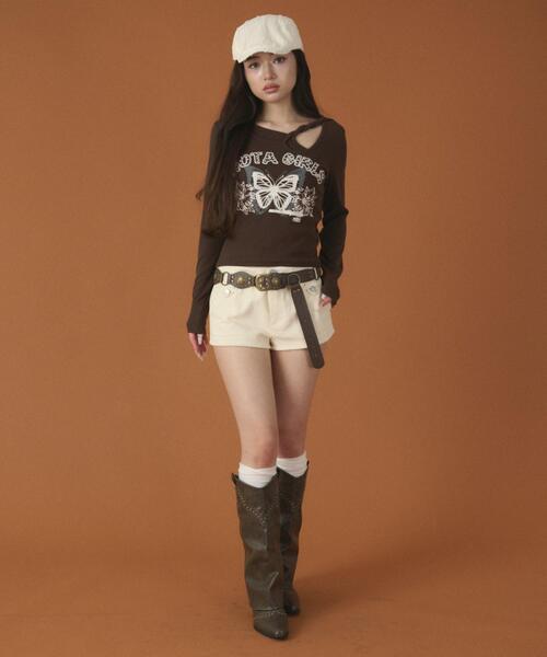 dispark（ディスパーク）の「DISPARK/【26年春夏新作】コーデュロイマイクロショートパンツ（その他パンツ・レディース・アイボリー/ブラック・SMALL/MEDIUM）」の8枚目の写真