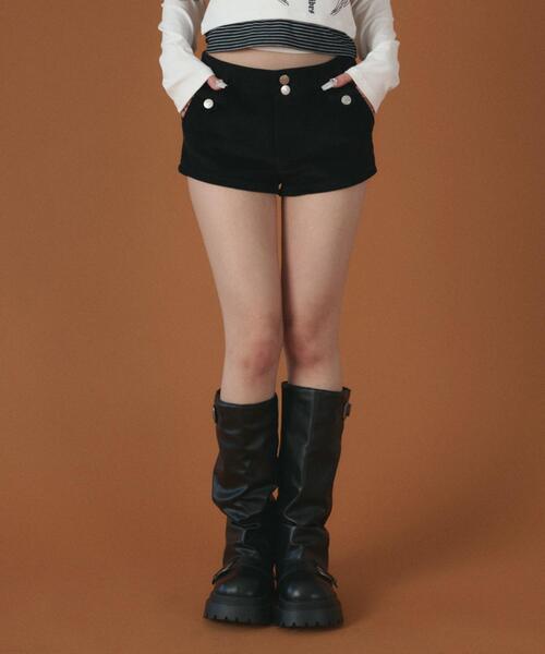 dispark（ディスパーク）の「DISPARK/【26年春夏新作】コーデュロイマイクロショートパンツ（その他パンツ・レディース・アイボリー/ブラック・SMALL/MEDIUM）」の9枚目の写真