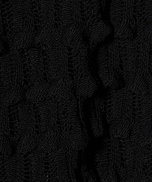 ASTRAET(アストラット)の「<ASTRAET>12G アイレット スクエアネックカーディガン(カーディガン/ボレロ・レディース・ブラック/ホワイト・FREE)」の19枚目の写真