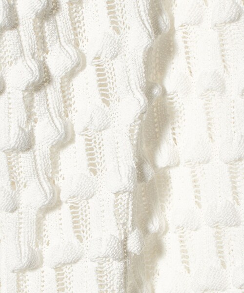 ASTRAET(アストラット)の「<ASTRAET>12G アイレット スクエアネックカーディガン(カーディガン/ボレロ・レディース・ブラック/ホワイト・FREE)」の22枚目の写真