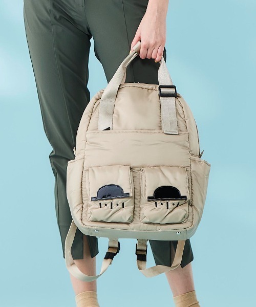 Picone CLUB（ピッコーネクラブ）の「中わたリュック（バックパック/リュック・レディース・ブラック/ベージュ/レッド・FREE）」の2枚目の写真