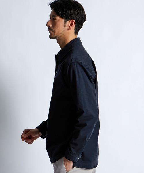 LANVIN en Bleu（ランバンオンブルー）の「製品染め バックサテン スキッパーシャツ（シャツ/ブラウス・メンズ・ブルーグレー/ホワイト/ネイビー・52/50/48/46）」の10枚目の写真