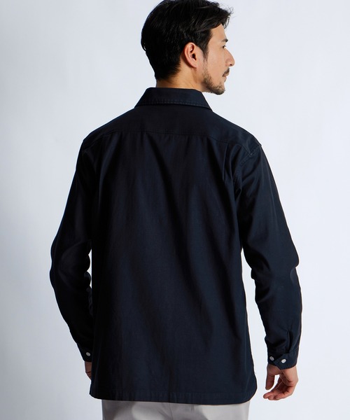 LANVIN en Bleu（ランバンオンブルー）の「製品染め バックサテン スキッパーシャツ（シャツ/ブラウス・メンズ・ブルーグレー/ホワイト/ネイビー・52/50/48/46）」の11枚目の写真