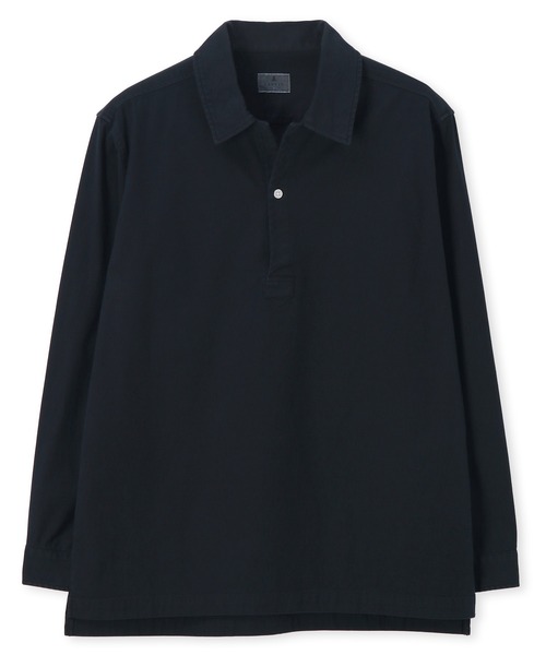 LANVIN en Bleu（ランバンオンブルー）の「製品染め バックサテン スキッパーシャツ（シャツ/ブラウス・メンズ・ブルーグレー/ホワイト/ネイビー・52/50/48/46）」の14枚目の写真