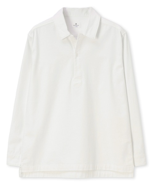 LANVIN en Bleu（ランバンオンブルー）の「製品染め バックサテン スキッパーシャツ（シャツ/ブラウス・メンズ・ブルーグレー/ホワイト/ネイビー・52/50/48/46）」の12枚目の写真