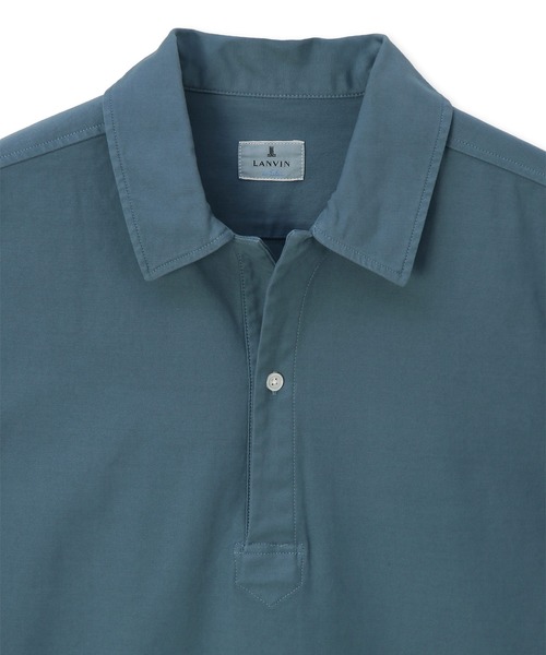 LANVIN en Bleu（ランバンオンブルー）の「製品染め バックサテン スキッパーシャツ（シャツ/ブラウス・メンズ・ブルーグレー/ホワイト/ネイビー・52/50/48/46）」の16枚目の写真