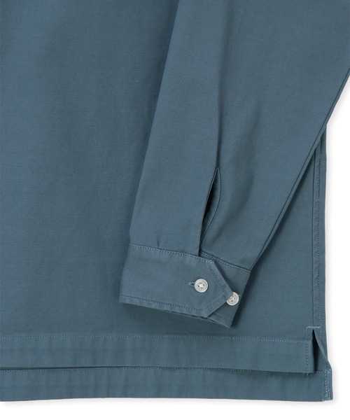 LANVIN en Bleu（ランバンオンブルー）の「製品染め バックサテン スキッパーシャツ（シャツ/ブラウス・メンズ・ブルーグレー/ホワイト/ネイビー・52/50/48/46）」の19枚目の写真