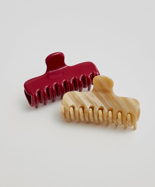 mystic（ミスティック）の「カラーヘアクリップ（ブローチ/コサージュ・レディース・レッド/ベージュ・ONE SIZE）」の2枚目の写真