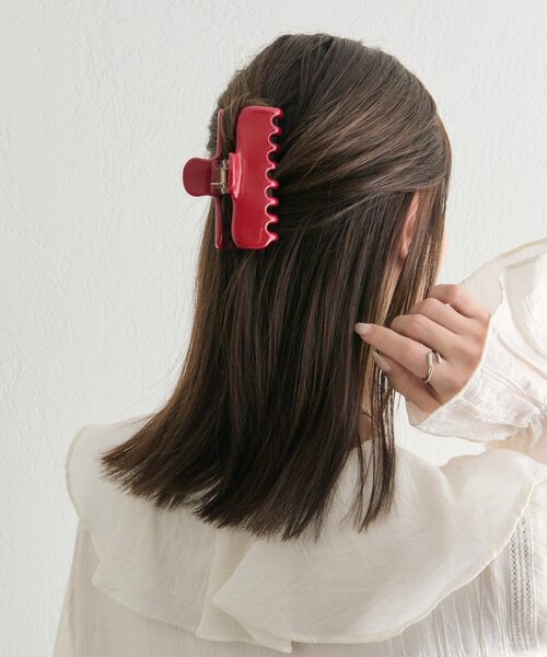 mystic（ミスティック）の「カラーヘアクリップ（ブローチ/コサージュ・レディース・レッド/ベージュ・ONE SIZE）」の3枚目の写真