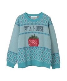 PINK HOUSE（ピンクハウス）の「苺モチーフジャガードニット（ニット/セーター）」