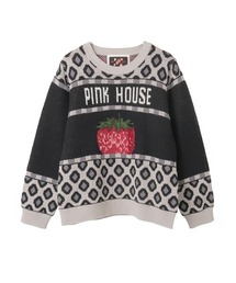 PINK HOUSE（ピンクハウス）の「苺モチーフジャガードニット（ニット/セーター）」