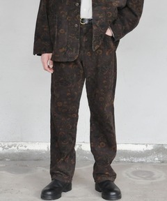 ペイズリーコーデュロイストレートパンツ