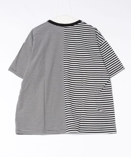 NOISE MAKER(ノイズメーカー)の「【接触冷感】オーバーサイズボーダーTシャツ【MADE IN JAPAN】(Tシャツ/カットソー・メンズ・ホワイト系その他/グレー系その他・M/XL/L)」の10枚目の写真