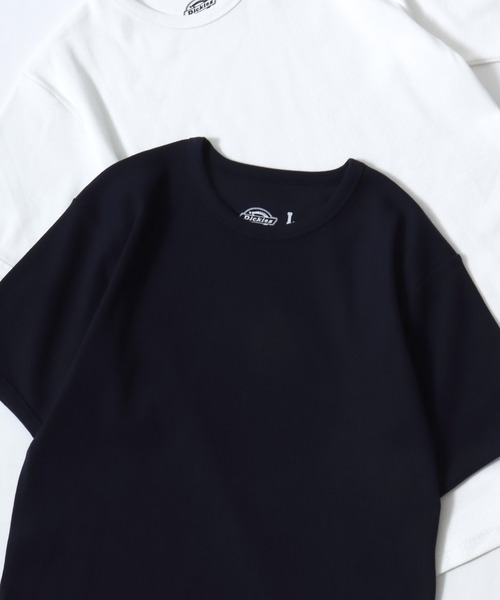 Dickies(ディッキーズ)の「Dickies/ディッキーズ タイトフィット デイリー テレコリブ 無地 ロゴ ワンポイント刺繍 クルーネック 半袖Tシャツ/レディース メンズ(Tシャツ/カットソー・メンズ・グレー/ブラック/ネイビー/ホワイト・M/L/XL)」の4枚目の写真