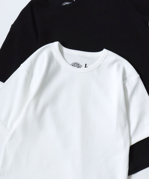 Dickies(ディッキーズ)の「Dickies/ディッキーズ タイトフィット デイリー テレコリブ 無地 ロゴ ワンポイント刺繍 クルーネック 半袖Tシャツ/レディース メンズ(Tシャツ/カットソー・メンズ・グレー/ブラック/ネイビー/ホワイト・M/L/XL)」の1枚目の写真