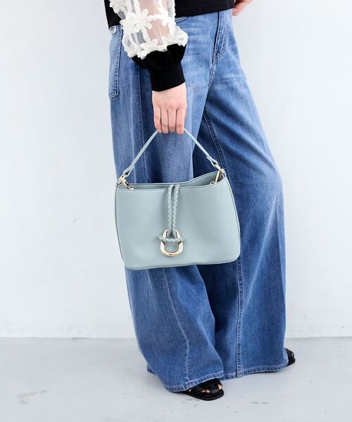 le.coeur blanc（ルクールブラン）の「リングモチーフ付きショルダー（ショルダーバッグ・レディース・ライトグレー/ブラック/ミント・FREE）」の22枚目の写真