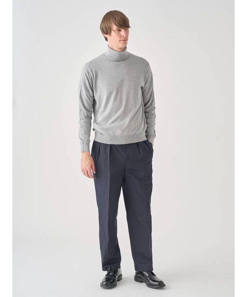 JOHN SMEDLEY（ジョンスメドレー）の「タートルネック長袖コットンニットプルオーバー（ニット/セーター・メンズ・グレー・S/M/L）」の8枚目の写真