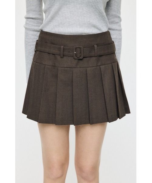 MOUSSY(マウジー)の「LOW SLUNG PLEATED ミニスカート(スカート・レディース・グレー/ブラウン・1/2)」の9枚目の写真