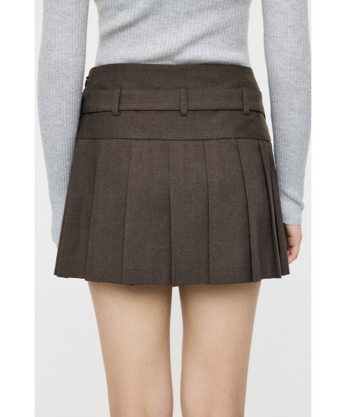 MOUSSY(マウジー)の「LOW SLUNG PLEATED ミニスカート(スカート・レディース・グレー/ブラウン・1/2)」の11枚目の写真