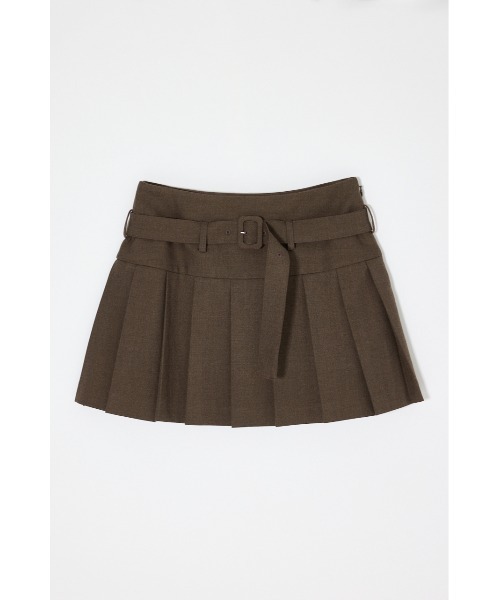MOUSSY(マウジー)の「LOW SLUNG PLEATED ミニスカート(スカート・レディース・グレー/ブラウン・1/2)」の15枚目の写真