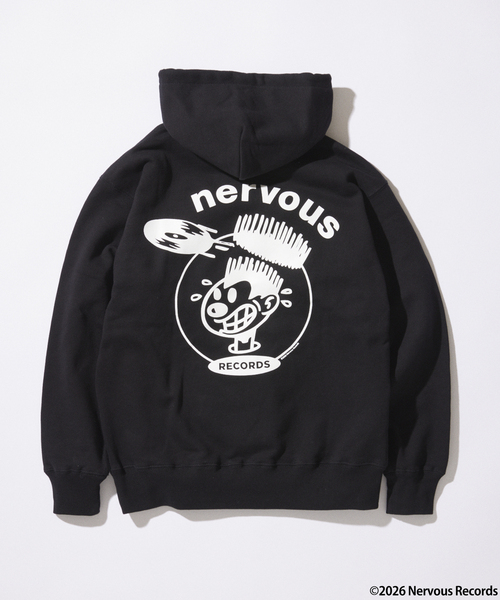 JOURNAL STANDARD（ジャーナルスタンダード）の「Nervous Records / ナーヴァス・レコーズ × JOURNAL STANDARD フーディ（パーカー・メンズ・ブラック・MEDIUM/LARGE/X-LARGE）」の2枚目の写真