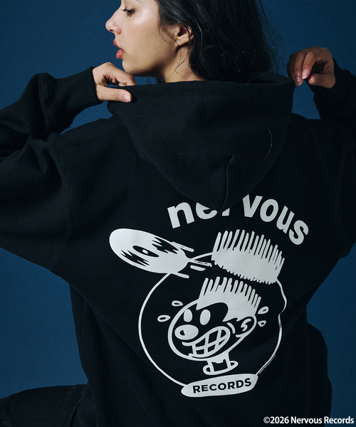 JOURNAL STANDARD（ジャーナルスタンダード）の「Nervous Records / ナーヴァス・レコーズ × JOURNAL STANDARD フーディ（パーカー・メンズ・ブラック・MEDIUM/LARGE/X-LARGE）」の8枚目の写真