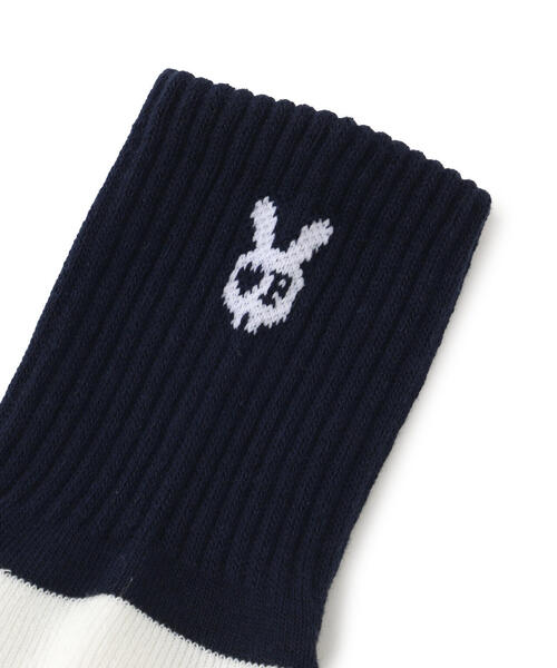 PEARLY GATES(パーリーゲイツ)の「【PEARLY GATES】差込スカルラビットショートSOX(ソックス/靴下・メンズ・ホワイト/ネイビー・FREE)」の8枚目の写真