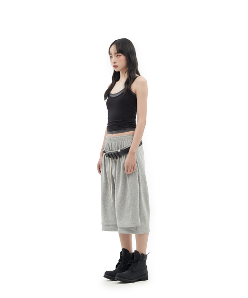 DEFGARMENTS（デフグラメンツ）の「PAINTING BLUSHED BURMUDA SHORTS [MELANGE]（その他パンツ・レディース・その他・SMALL/LARGE）」の3枚目の写真
