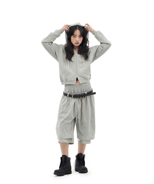 DEFGARMENTS（デフグラメンツ）の「PAINTING BLUSHED BURMUDA SHORTS [MELANGE]（その他パンツ・レディース・その他・SMALL/LARGE）」の5枚目の写真