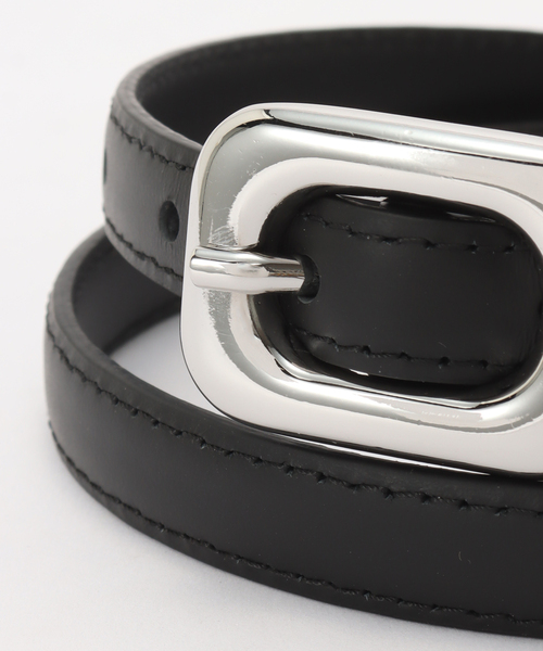 Spick & Span（スピックアンドスパン）の「LEFIJE/レフィエ 15mm レザーベルト（ベルト・レディース・ブラック/ベージュ系その他・80）」の8枚目の写真