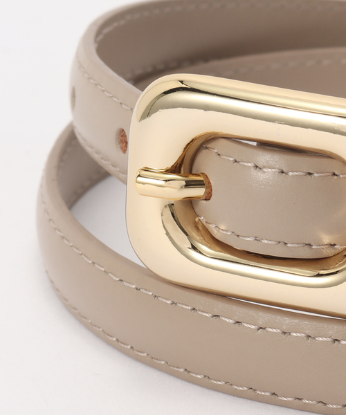 Spick & Span（スピックアンドスパン）の「LEFIJE/レフィエ 15mm レザーベルト（ベルト・レディース・ブラック/ベージュ系その他・80）」の10枚目の写真