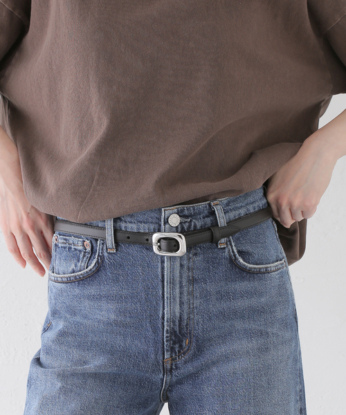 Spick & Span（スピックアンドスパン）の「LEFIJE/レフィエ 15mm レザーベルト（ベルト・レディース・ブラック/ベージュ系その他・80）」の11枚目の写真