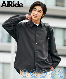 FREAK'S STORE | 限定展開 AiRide/エアライド リラックスフィット レギュラーカラーL/Sシャツ/ポケッタブル/吸水速乾/UVカット(シャツ/ブラウス)