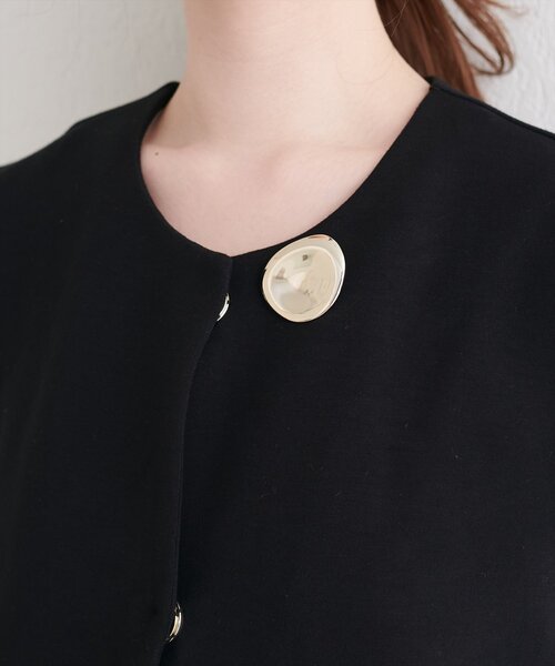 natural couture（ナチュラルクチュール）の「ダンボールペプラムベスト（ベスト・レディース・ブラック/グレイッシュベージュ/ネイビー・FREE）」の14枚目の写真