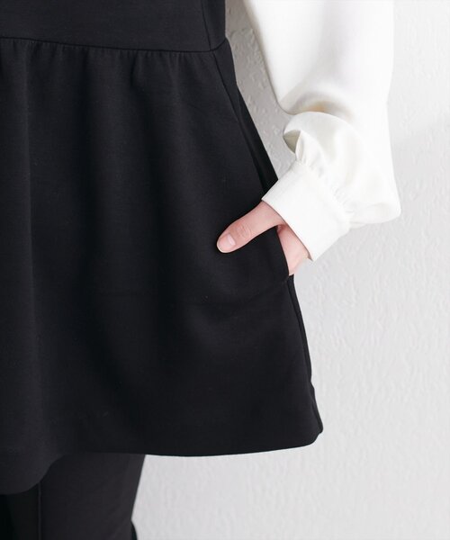 natural couture（ナチュラルクチュール）の「ダンボールペプラムベスト（ベスト・レディース・ブラック/グレイッシュベージュ/ネイビー・FREE）」の19枚目の写真