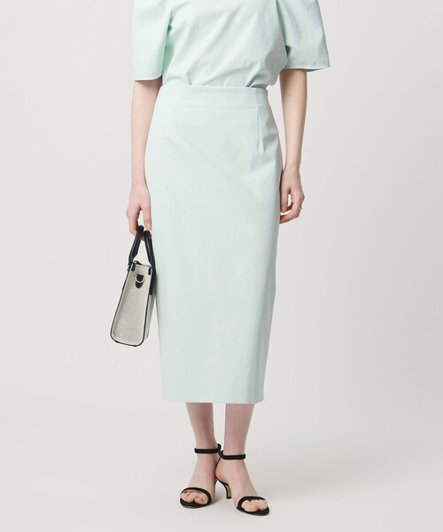 UNITED ARROWS（ユナイテッドアローズ）の「RIRANCHA ツイル タイトスカート ‐ウォッシャブル‐（スカート・レディース・ネイビー/オフホワイト/ライトグレー/ライトブルー・36/38/40）」の3枚目の写真