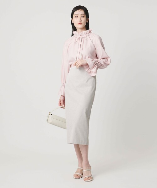 UNITED ARROWS（ユナイテッドアローズ）の「RIRANCHA ツイル タイトスカート ‐ウォッシャブル‐（スカート・レディース・ネイビー/オフホワイト/ライトグレー/ライトブルー・36/38/40）」の5枚目の写真