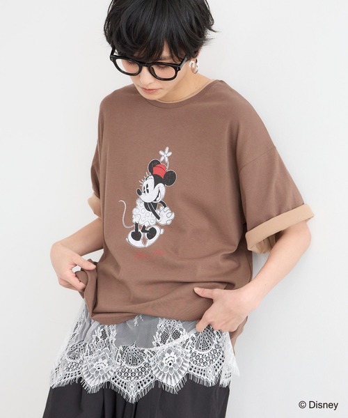 ＋81BRANCA（ハチイチブランカ）の「BARNYARDSTORM / ＋81BRANCA別注 / Mickey / Minnie / Tシャツ（Tシャツ/カットソー・レディース・チャコールグレー/ベージュ・FREE）」の12枚目の写真