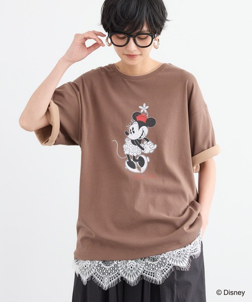 ＋81BRANCA（ハチイチブランカ）の「BARNYARDSTORM / ＋81BRANCA別注 / Mickey / Minnie / Tシャツ（Tシャツ/カットソー・レディース・チャコールグレー/ベージュ・FREE）」の13枚目の写真