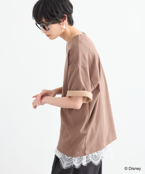 ＋81BRANCA（ハチイチブランカ）の「BARNYARDSTORM / ＋81BRANCA別注 / Mickey / Minnie / Tシャツ（Tシャツ/カットソー・レディース・チャコールグレー/ベージュ・FREE）」の10枚目の写真